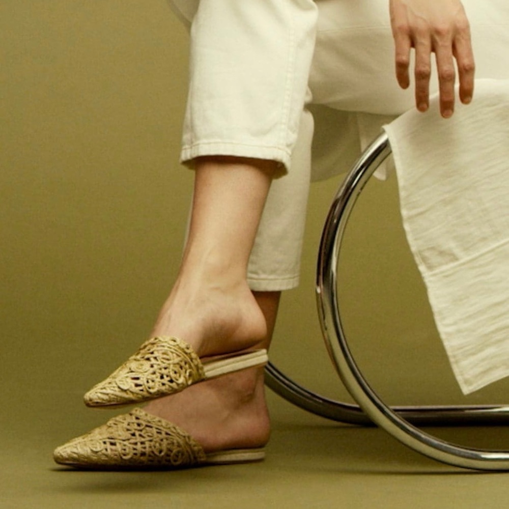 MANGO Braided Design Mules